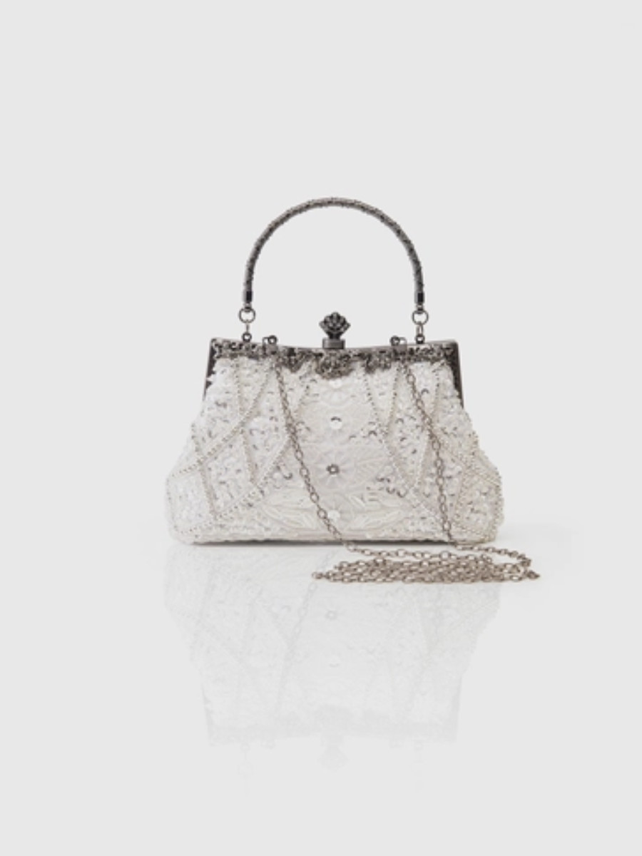 20er Jahre Handtasche silber