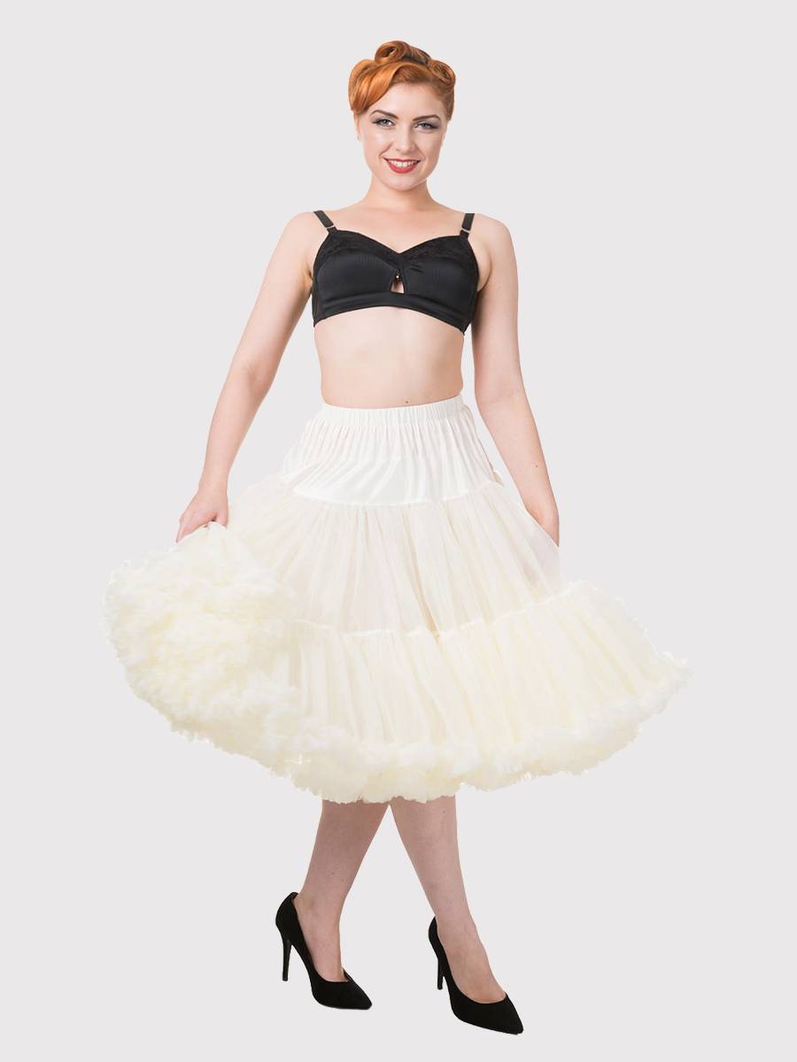 Banned Lifeforms Petticoat 66 cm ivory creme 26 inch